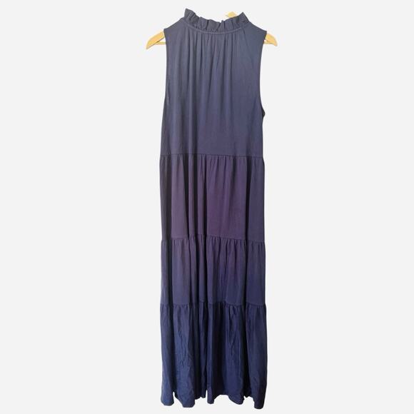 NWOT Lilly Pulitzer Malone Navy Blue Maxi Dress Size Small Tiered Tassel Boho - Picture 5 of 11